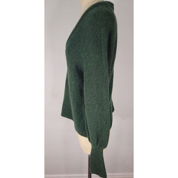 Madewell Sweater Womens Medium Dashwood Ballon Sleeves Green Coziest Yarn K5429 - Picture 5 of 10